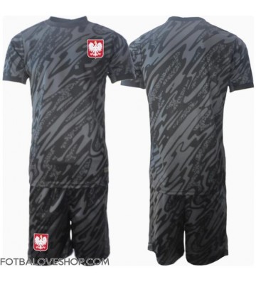 Polsko Brankářské Dětské Venkovní Dres ME 2024 Krátký Rukáv (+ trenýrky)